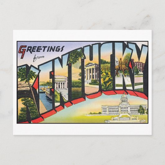 Vintag Kentucky Postcard Postkarte (Vorderseite)