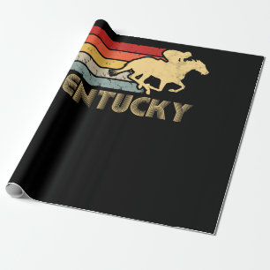 Vintag Kentucky Retro Racing Derby Geschenkpapier