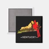 Vintag Kentucky Staat Magnet (Vorderseite/Rückseite)