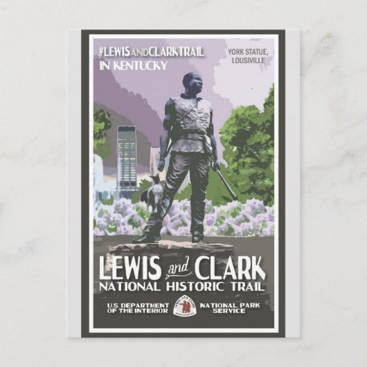 Vintag Kentucky York Statue Travel Postkarte (Vorderseite)