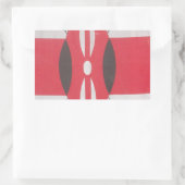 Vintag Kenya Flag Harambe Design Rechteckiger Aufkleber (Tasche)