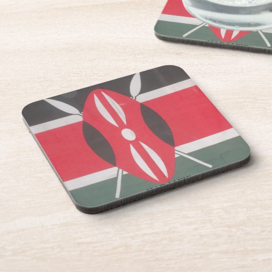 Vintag Kenya Flag Harambe Design Untersetzer (Linke Seite)