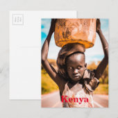 Vintag Kenya Flaggenreise Tourismus Postkarte (Vorne/Hinten)