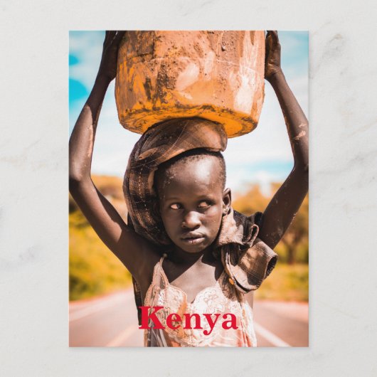 Vintag Kenya Flaggenreise Tourismus Postkarte (Vorderseite)