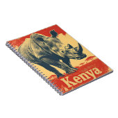 Vintag Kenya Rhino Notizblock (Rechte Seite)