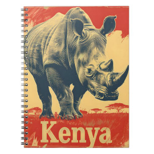 Vintag Kenya Rhino Notizblock