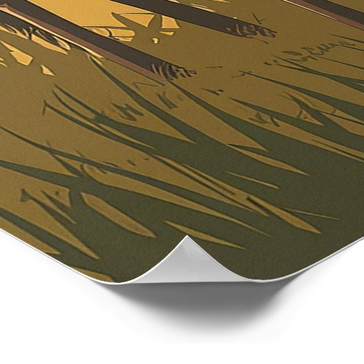 Vintag Kenya Travel - Afrikanische Giraffe Poster (Ecke)