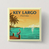 Vintag Key Largo Florida Button (Vorderseite)