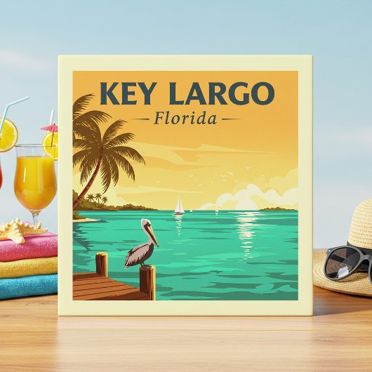 Vintag Key Largo Florida Fliese