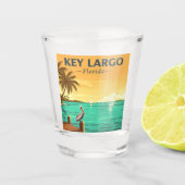 Vintag Key Largo Florida Schnapsglas (Vorderseite)