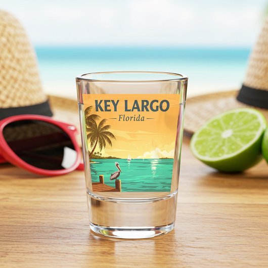 Vintag Key Largo Florida Schnapsglas