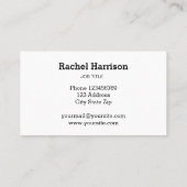 Vintag Key Real Anwesen Innenarchitektin Visitenkarte (Rückseite)