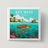 Vintag Key West Florida Button (Vorderseite)