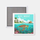 Vintag Key West Florida Magnet (Vorderseite/Rückseite)