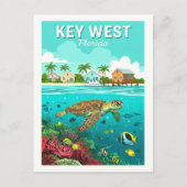 Vintag Key West Florida Postkarte (Vorderseite)