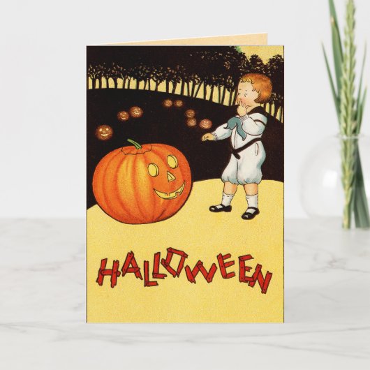 Vintag Kids Halloween Card Karte (Vorderseite)
