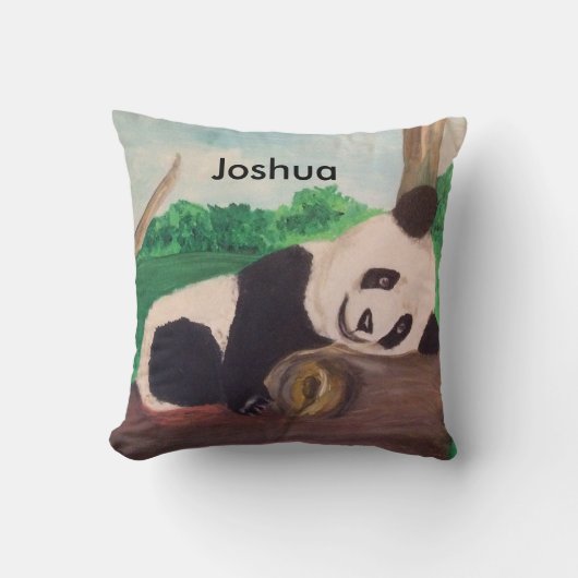 Vintag Kids Panda Bear Throw Kissen (Vorderseite)