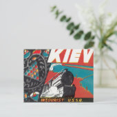 Vintag Kiew Ukraine Postkarte (Stehend Vorderseite)