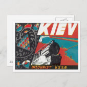 Vintag Kiew Ukraine Postkarte (Vorne/Hinten)