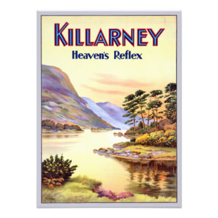 Vintag Killarney Ireland Himmels Reflex Travel P Fotodruck