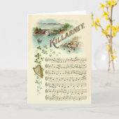 Vintag Killarney Song St. Patrick's Day Card Karte (Gelbe Blume)