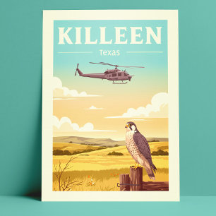 Vintag Killeen Texas Postkarte