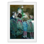 Vintag - Kinder um einen Weihnachtsbaum herum, (Vorne)