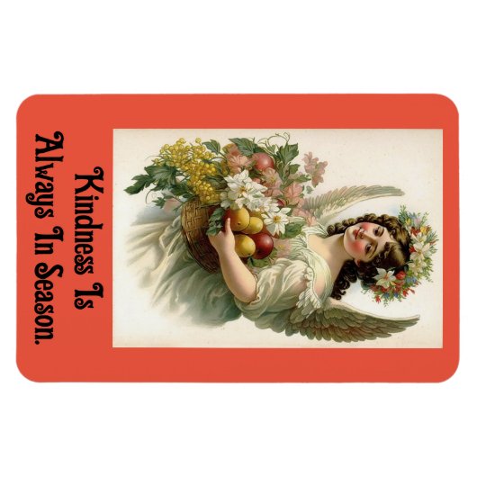 Vintag Kindness Angel Flexible Magnet (Horizontal)