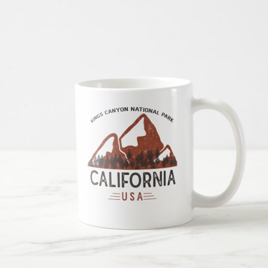 Vintag Kings Canyon Nationalpark California Kaffeetasse (Rechts)