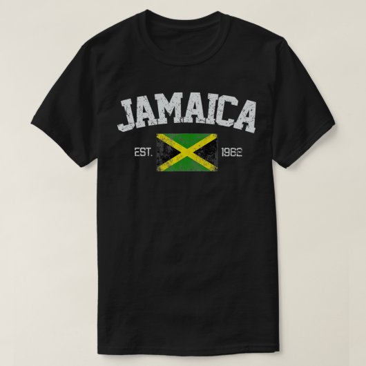Vintag Kingston Jamaica Est T-Shirt (Design vorne)