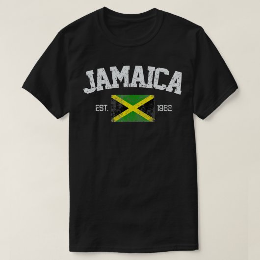 Vintag Kingston Jamaica Est T-Shirt (Design vorne)