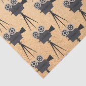 Vintag-Kinokamera-Muster Seidenpapier (Detail)