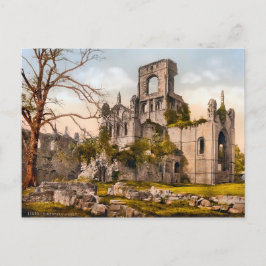 Vintag Kirkstall Abbey Yorkshire England Postkarte