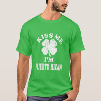 Vintag Kiss Me Ich bin Puerto Rico St Patricks Day T-Shirt