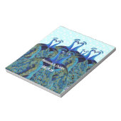 Vintag Kissing Peacocks-Gastgeschenke Hochzeiten Notizblock (Rotiert)