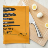 Vintag Kitchen Fish Filtriermesser Geschirrtuch (Viertel Falte)