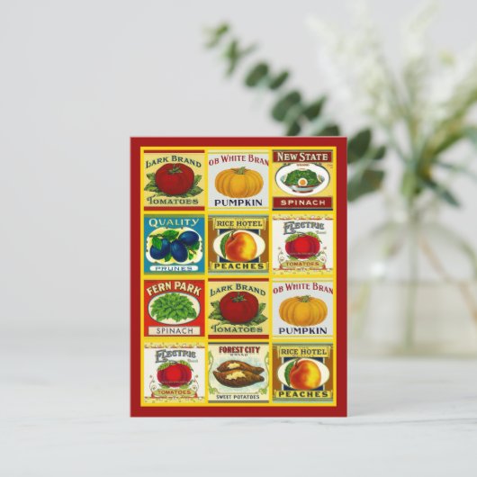 Vintag Kitchen Labels Bridal Dusche Einladungen (Stehend Vorderseite)