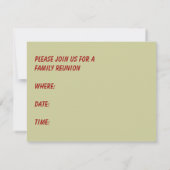 Vintag Kitchen Scene ~ Family Wiedersehen Einladun Einladung (Rückseite)