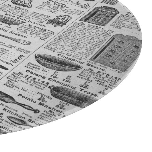 Vintag Kitchen Utensils Schneidebrett (Ecke)