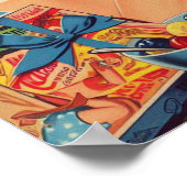 Vintag Kitsch Girl Poster (Ecke)
