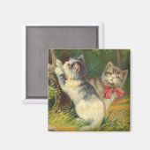 Vintag Kitten Magnet (Vorderseite/Rückseite)