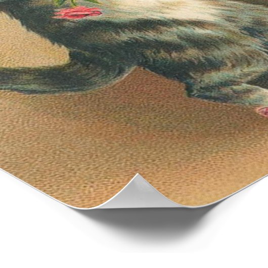 Vintag Kitten Poster (Ecke)
