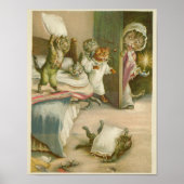 Vintag Kitten Print Poster (Vorne)