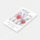 Vintag Kittens benutzerdefinierter Text Nachhinwei Post-it Klebezettel (angewinkelt)