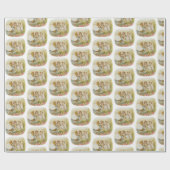 Vintag Kittens Design Kinderzimmer Babydusche Part Geschenkpapier (Flach)