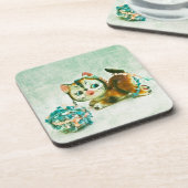 Vintag Kitty Cat Untersetzer (Linke Seite)