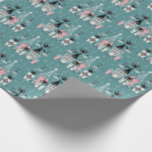 Vintag Kitty Christmas II ©studioxtine Geschenkpapier (Ecke)