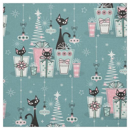 Vintag Kitty Christmas II sxZ ©studioxtine Stoff (Muster)