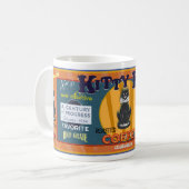 VINTAG KITTY KAT KAFFEE MARKE KAFFEETASSE (Vorderseite Links)