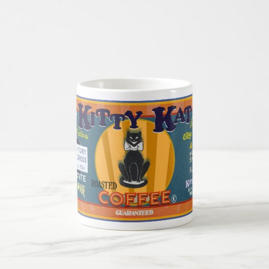 VINTAG KITTY KAT KAFFEE MARKE KAFFEETASSE (Mittel)